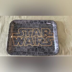 Star Wars Logo Tray in Gray with Orange Outline